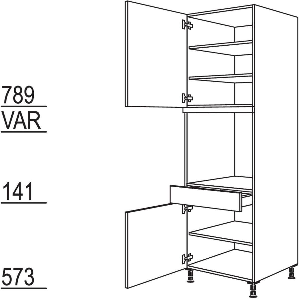 Nobilia Geraete-Umbau Backofen GOS-3 43437