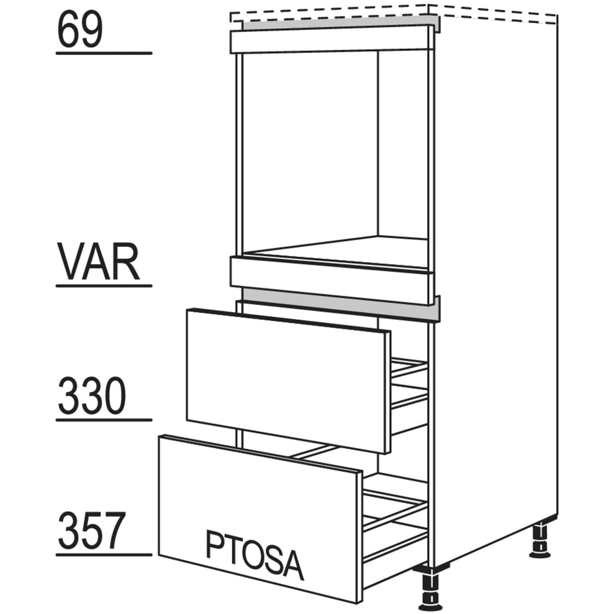 nobilia Geraete-Umbau Backofen LGO2A 43408