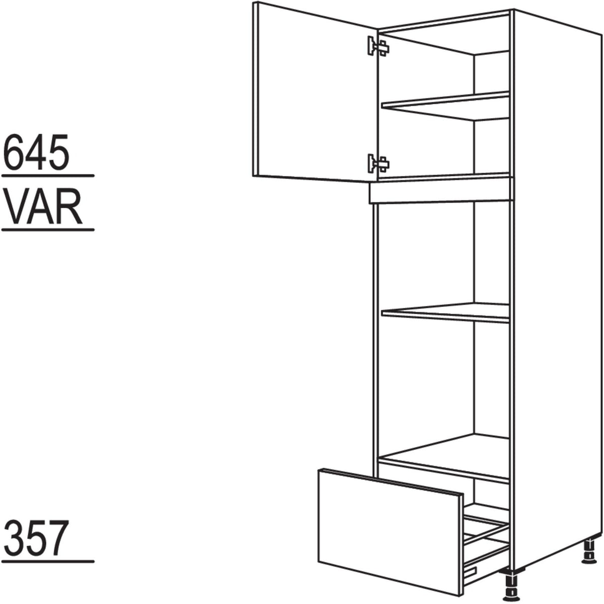 Nobilia Geraete-Umbau Backofen und Dampfgarer - Kompaktgeraet GDDKOA-3 43501