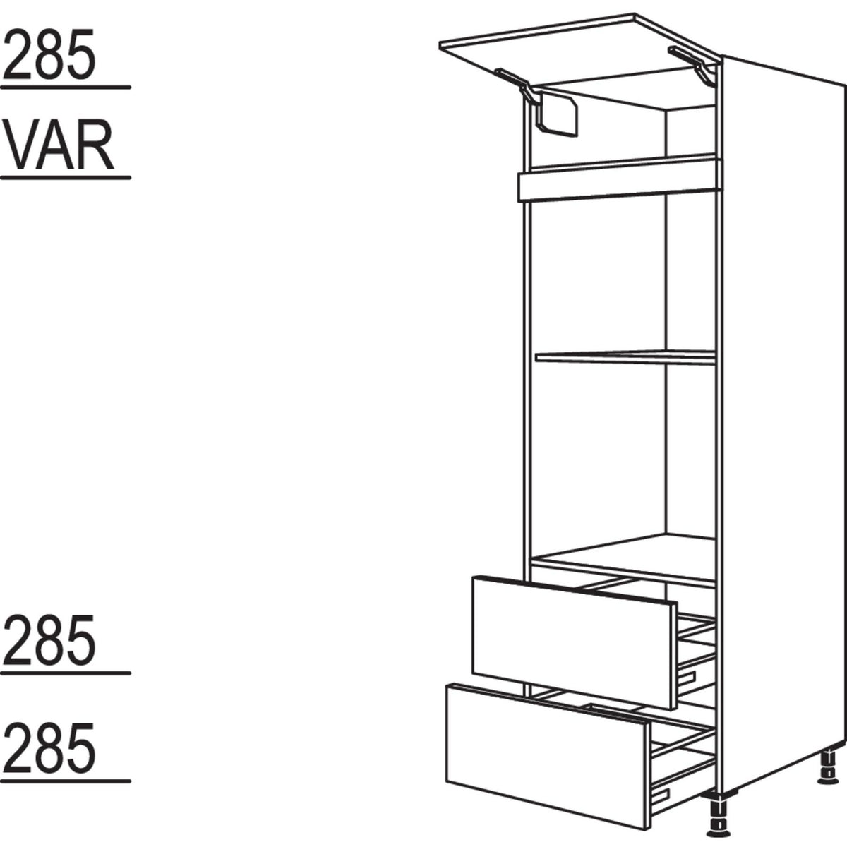 Nobilia Geraete-Umbau Backofen und Dampfgarer - Kompaktgeraet GDKO2A-1 25509