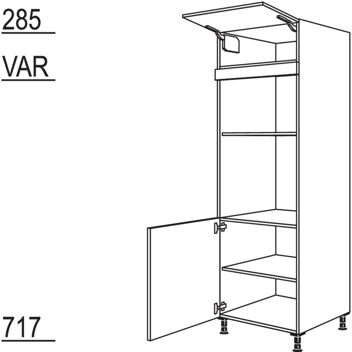 Nobilia Geraete-Umbau Backofen und Mikrowelle GDMO-2 35534