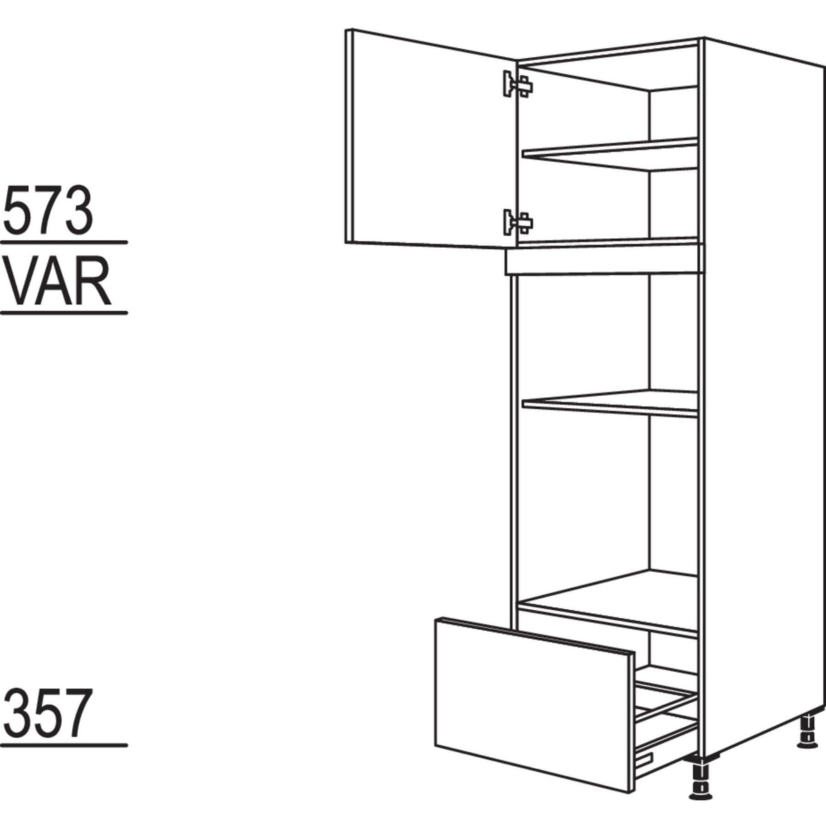 Nobilia Geraete-Umbau Backofen und Mikrowelle GMO-1 25500