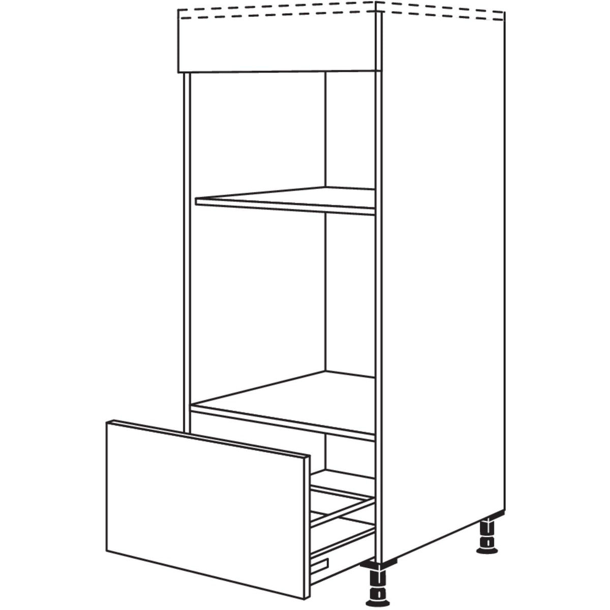 Nobilia Geraete-Umbau Backofen und Mikrowelle GMO 25520