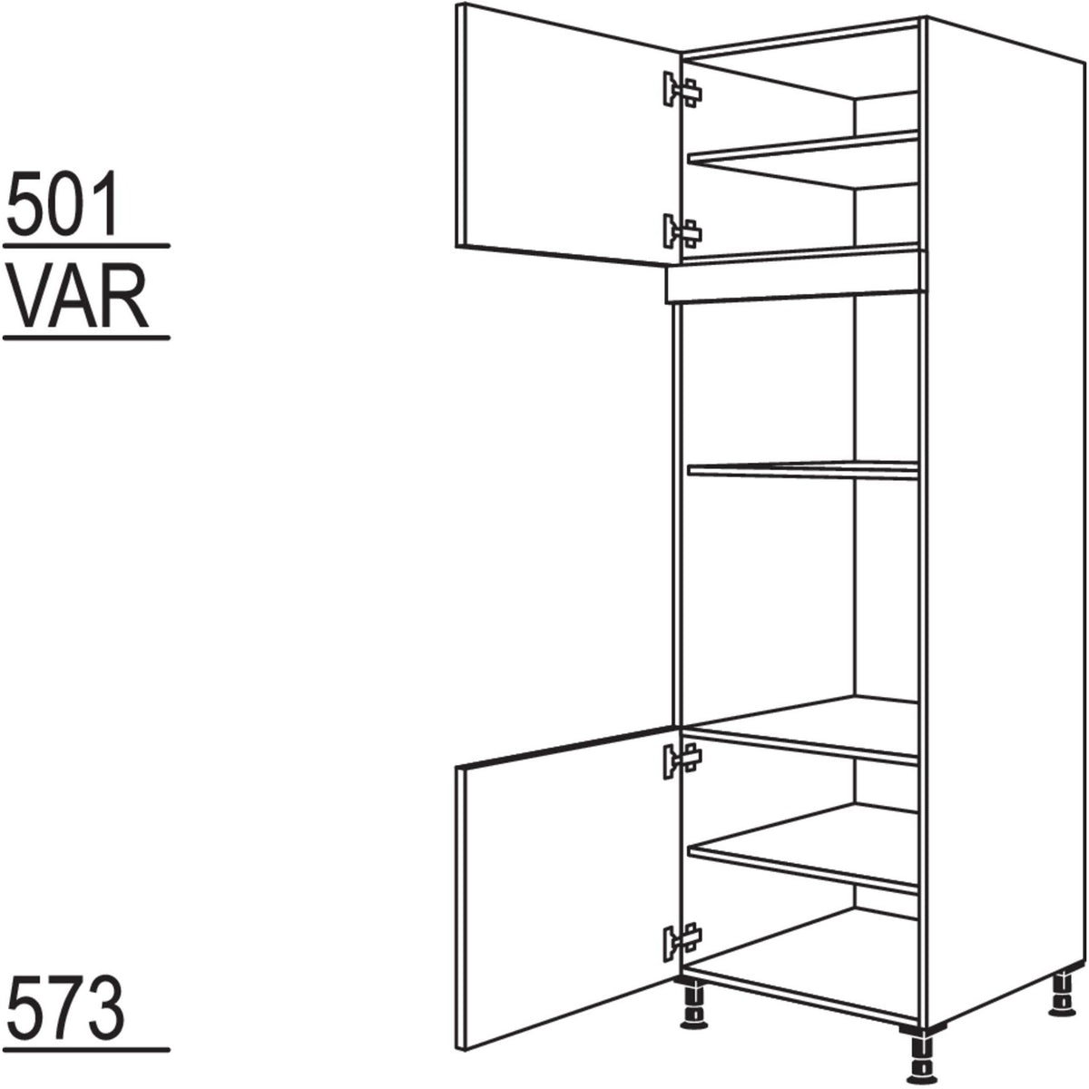 Nobilia Geraete-Umbau Backofen und Mikrowelle GMO-3 43505