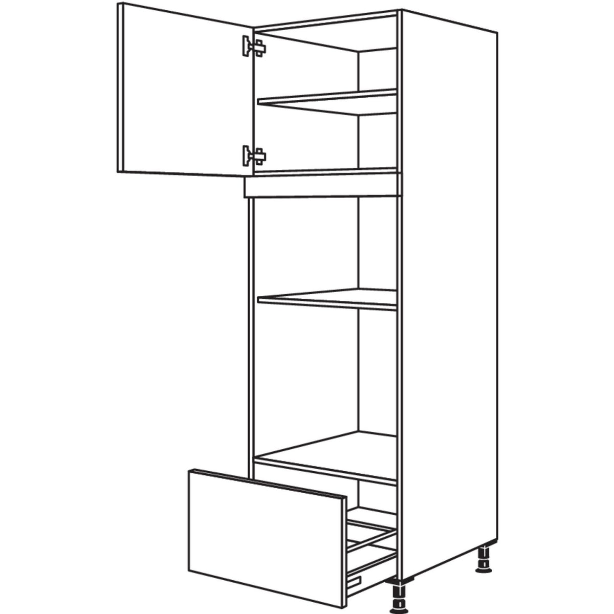 Nobilia Geraete-Umbau Backofen und Mikrowelle GMOA-1 25500