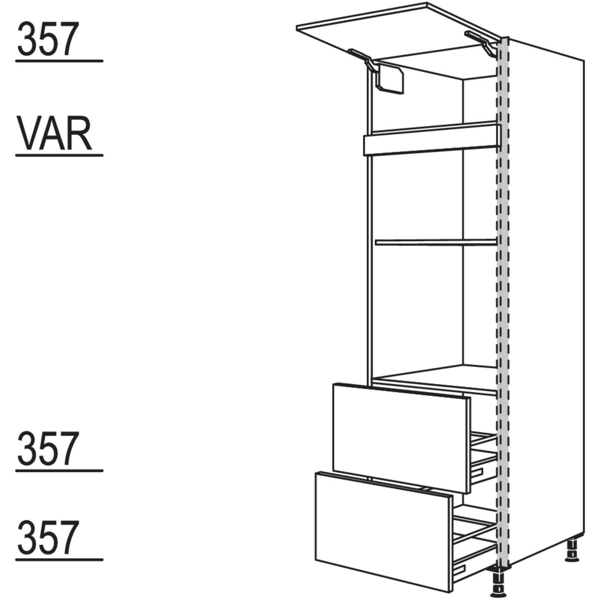 Nobilia Geraete-Umbau Backofen und Mikrowelle NGSMO2A-3 53591