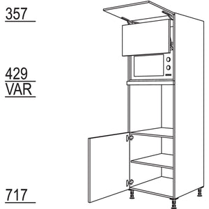Nobilia Geraete-Umbau Backofen und Mikrowelle mit Lifttuer GDLO-3 44534