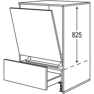nobilia dishwasher housing unit in 450 / 600 mm width with side panels, 16 mm thick GGSW1663 63.2 cm - Look | 099