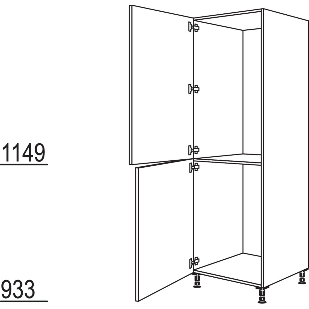 Nobilia Geraete-Umbau Kuehl- und Gefrierautomat G88-88-2 37634