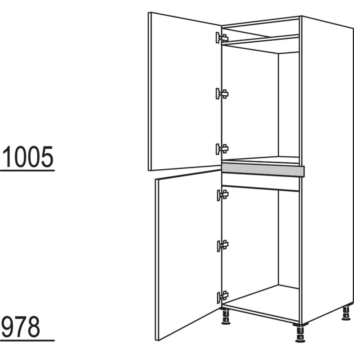 Nobilia Geraete-Umbau Kuehl- und Gefrierautomat NG88-88-1 24683