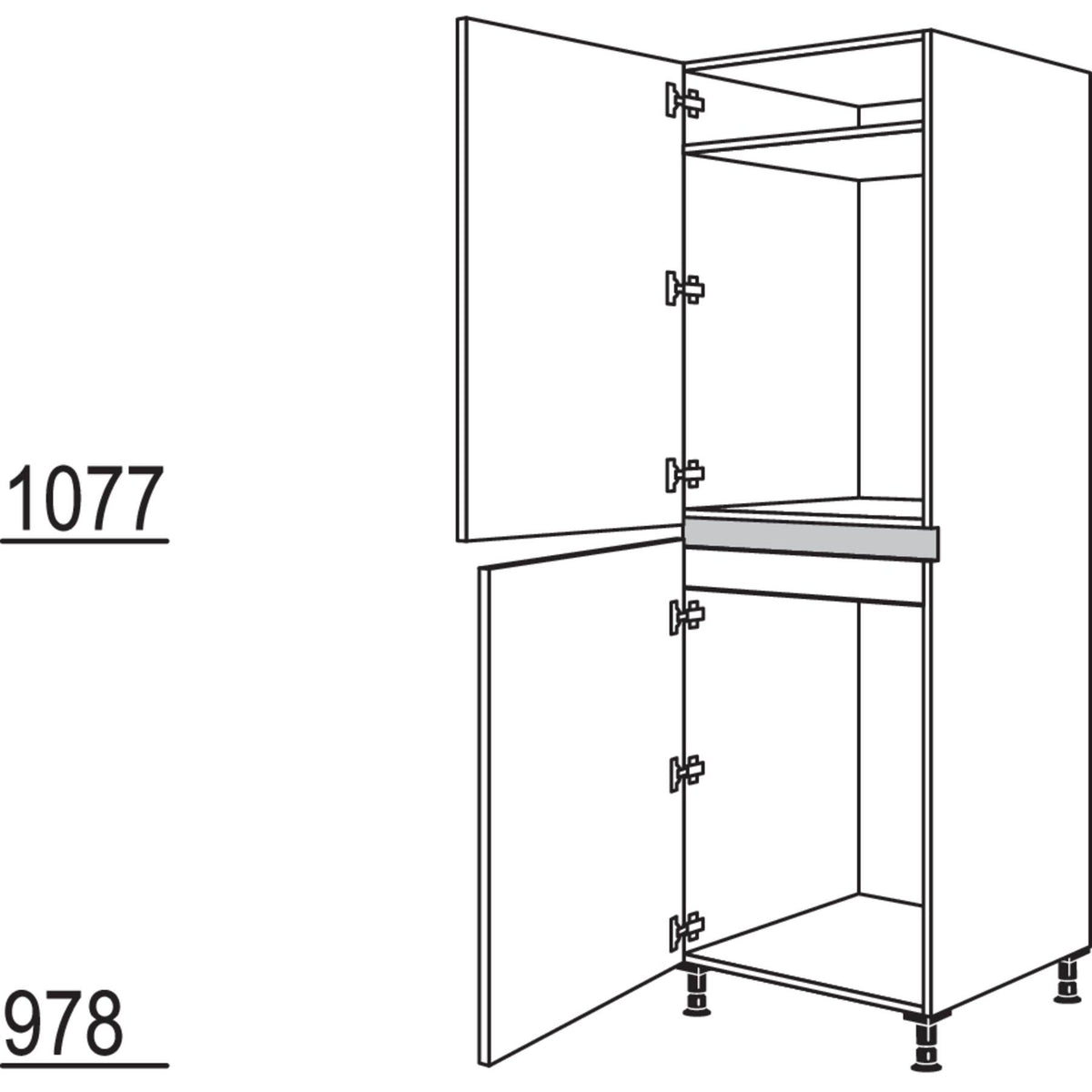 Nobilia Geraete-Umbau Kuehl- und Gefrierautomat NG88-88-2 34683
