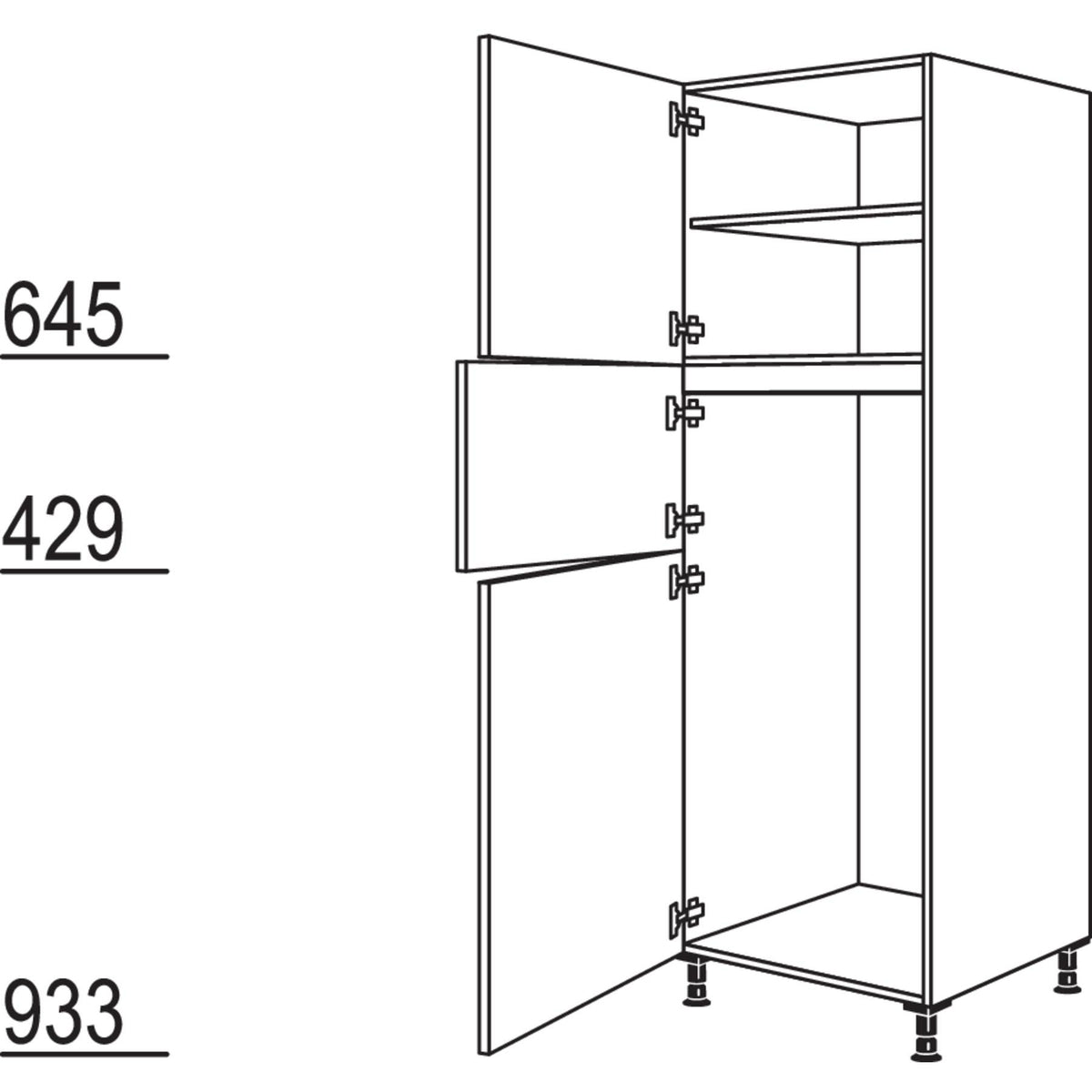 Nobilia Geraete-Umbau Kuehl-Gefrierautomat G123G-1 24663