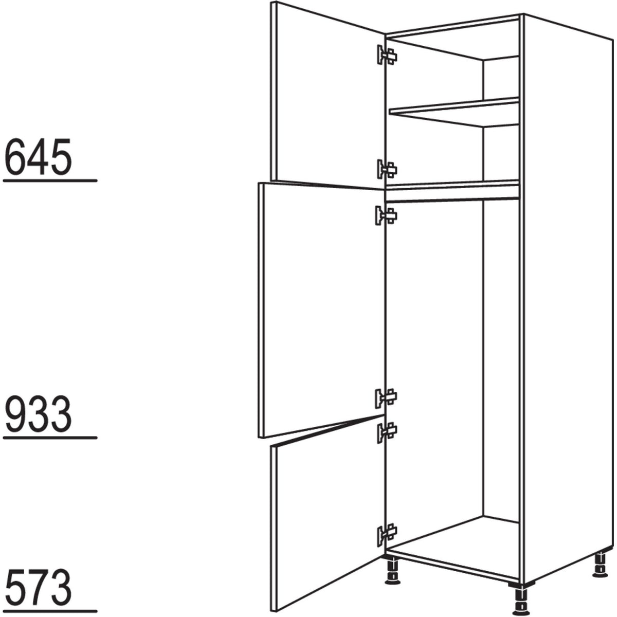 Nobilia Geraete-Umbau Kuehl-Gefrierautomat G145-3 44668