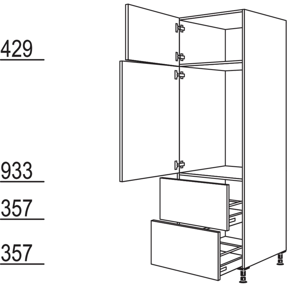 Nobilia Geraete-Umbau Kuehlautomat GD882A-2 37627