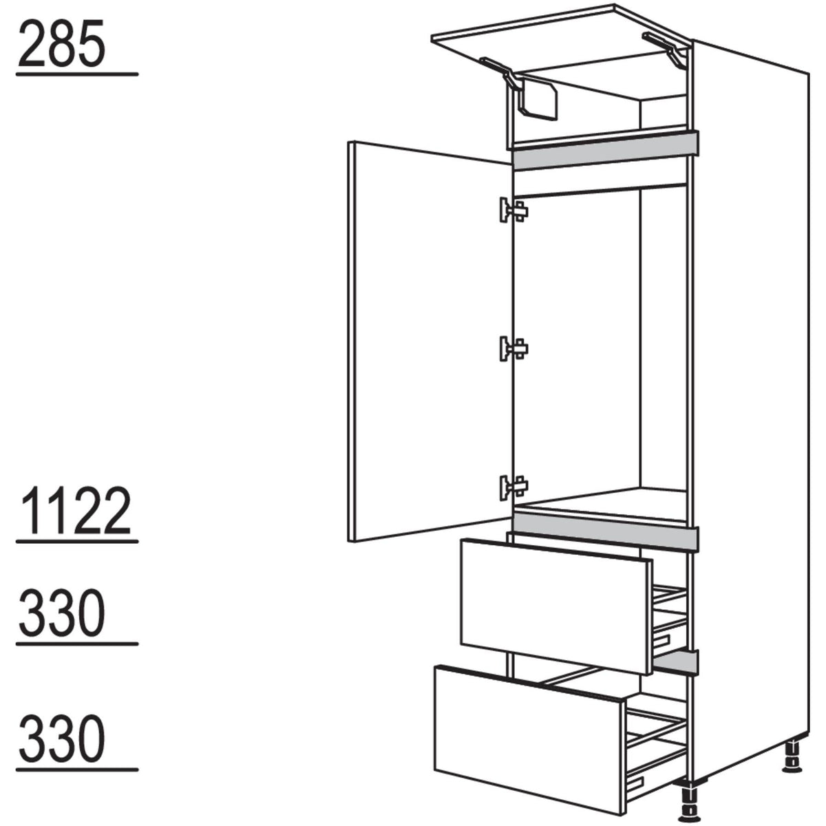 Nobilia Geraete-Umbau Kuehlautomat NG1032A-3 47685