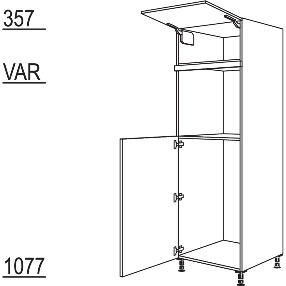 Nobilia Geraete-Umbau Kuehlautomat und Backofen G103O-2 35647
