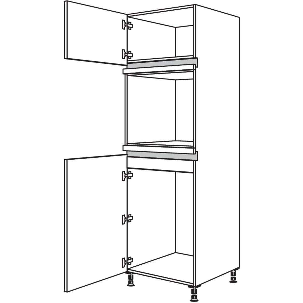 Nobilia Geraete-Umbau Kuehlautomat und Backofen NG88O-3 47682