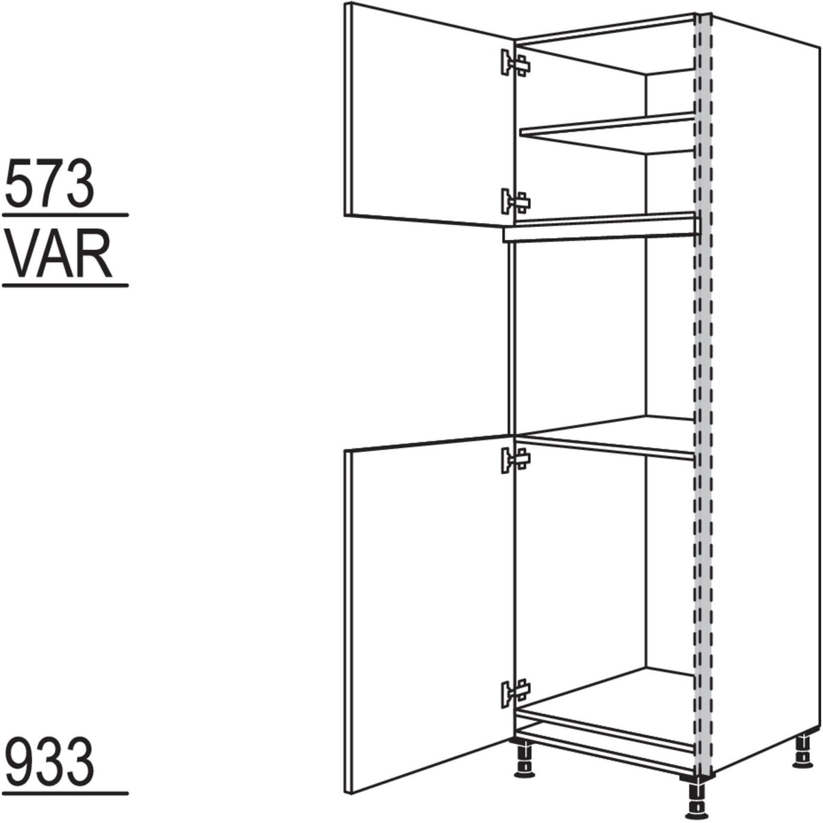 Nobilia Geraete-Umbau Kuehlautomat und Backofen NGS88O-3 53942
