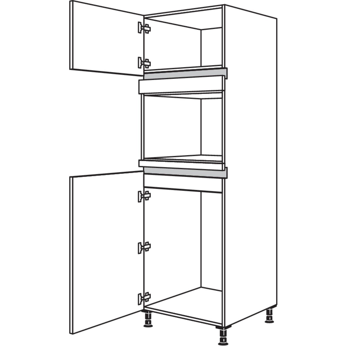 Nobilia Geraete-Umbau Kuehlautomat und Dampfgarer - Kompaktgeraet NG88DK-2 34681