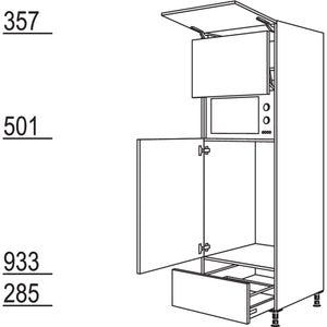 Nobilia Geraete-Umbau Kuehlautomat und Mikrowelle mit Lifttuer G88LA-2 37636