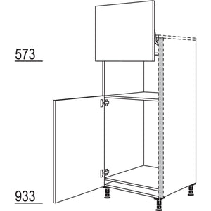 Nobilia Geraete-Umbau Kuehlautomat und Mikrowelle mit Lifttuer NGS88L 56779