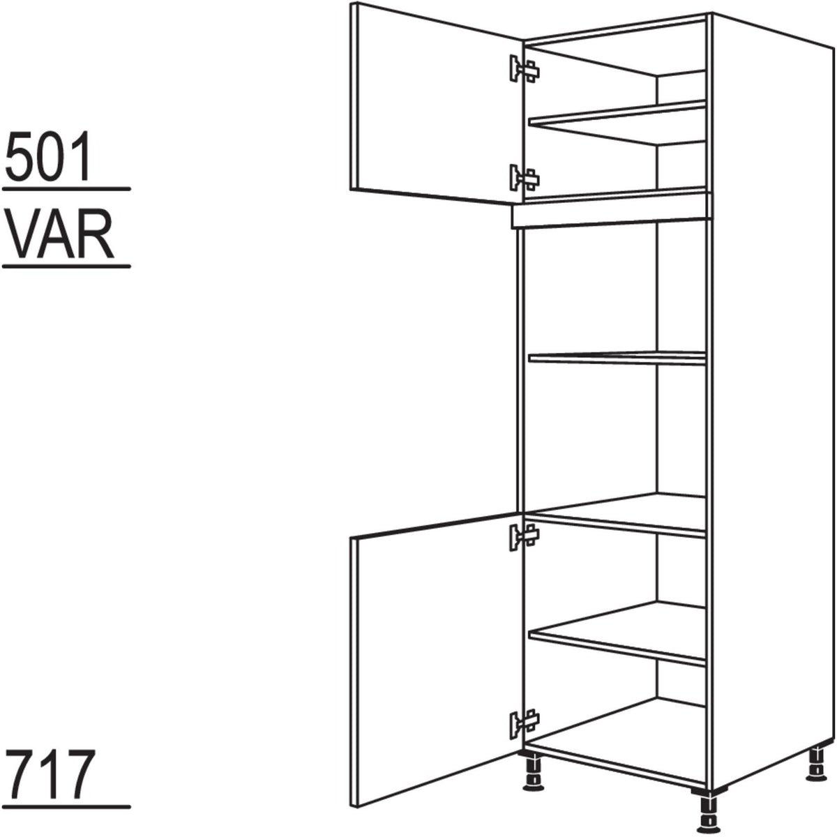 Nobilia Geraete-Umbau fuer Mikrowelle und Dampfgarer - Kompaktgeraet GDMDK-3 43513