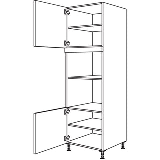 nobilia Meuble d’encastrement pour micro-ondes et four vapeur / appareil compact GMDK-3 60 cm - Look | 099