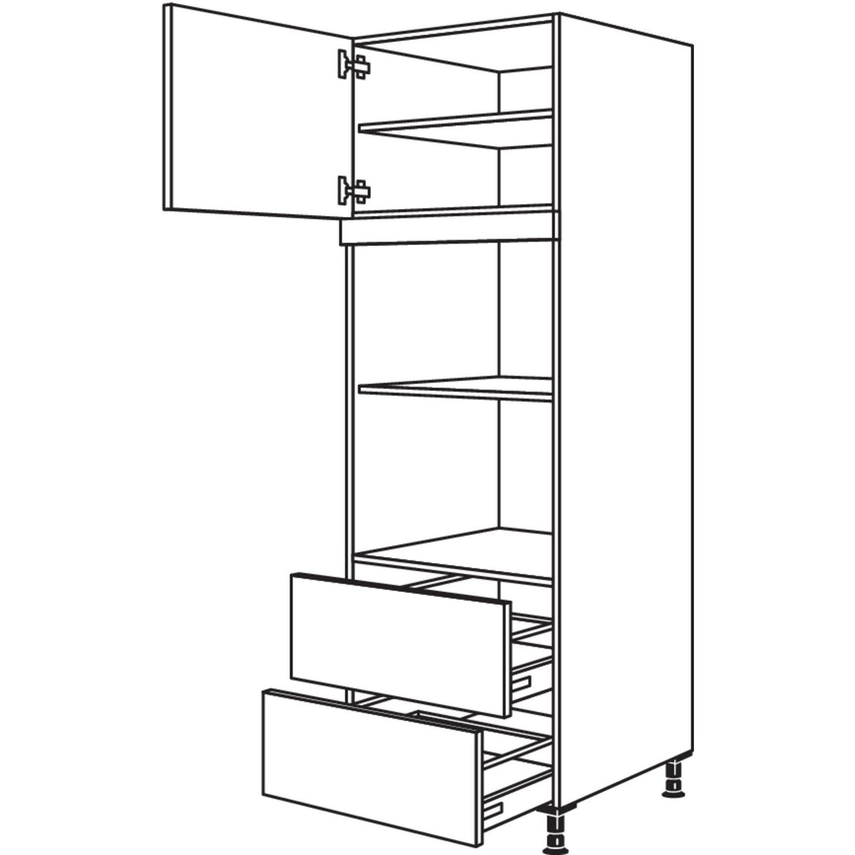 Nobilia Geraete-Umbau fuer Mikrowelle und Dampfgarer - Kompaktgeraet GMDK2A-1 25514