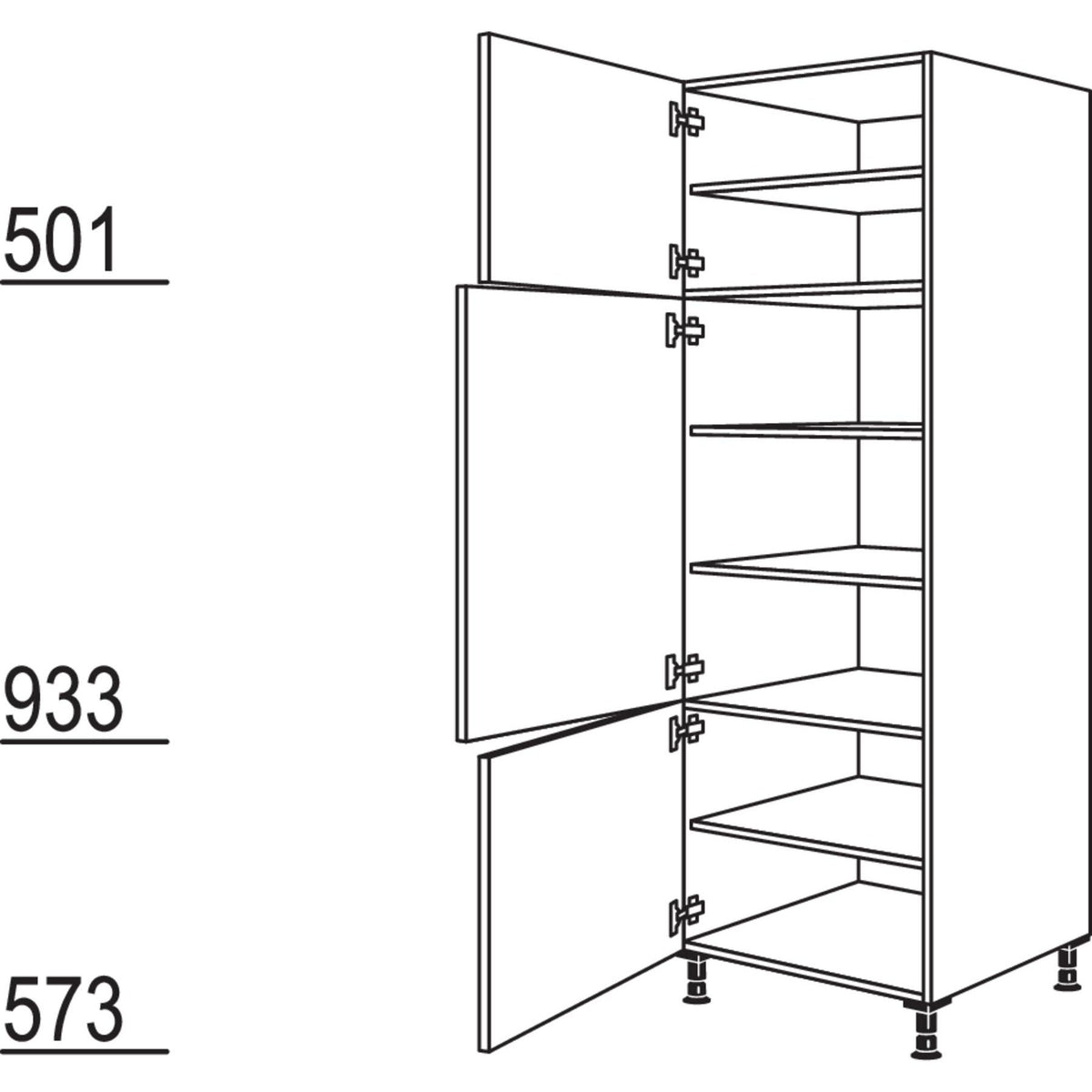 Nobilia Geschirr-- Vorratsschrank H30-1 24008