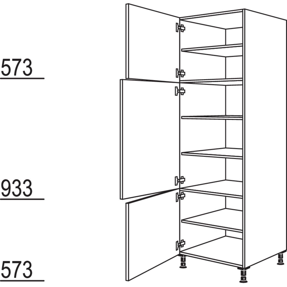 Nobilia Geschirr-- Vorratsschrank H60-2 35012