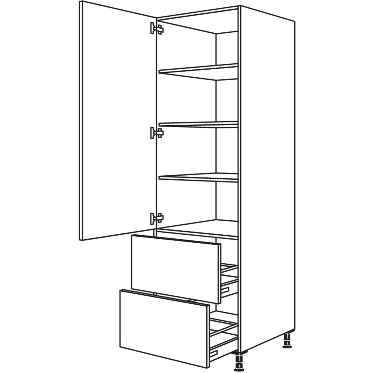 Nobilia Geschirr-- Vorratsschrank HD2A50-3 43023
