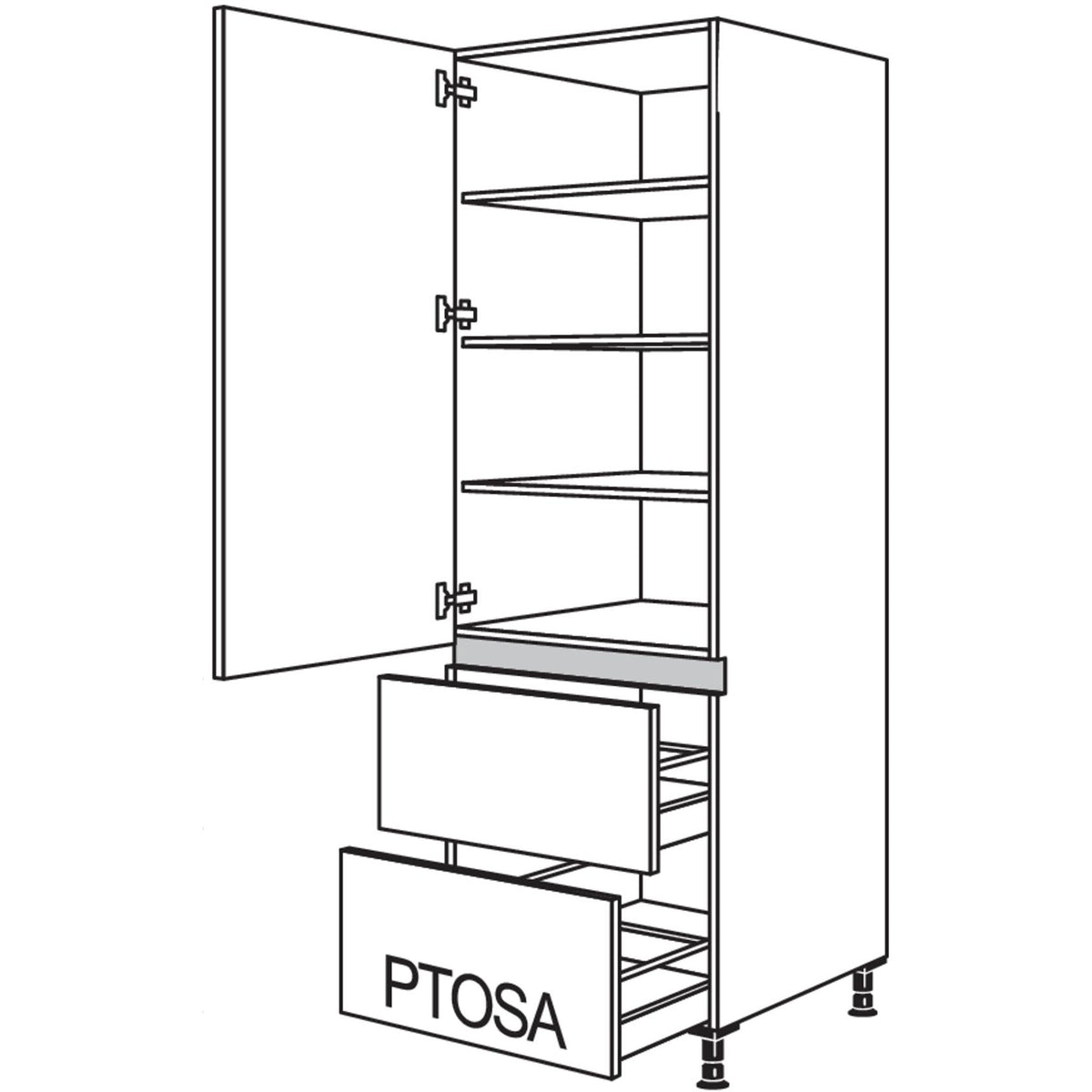 nobilia Geschirr-- Vorratsschrank LH2A50-1 25123