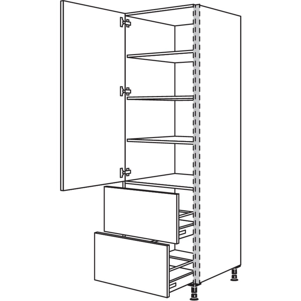 Nobilia Geschirr-- Vorratsschrank NHS2A50-2 36165