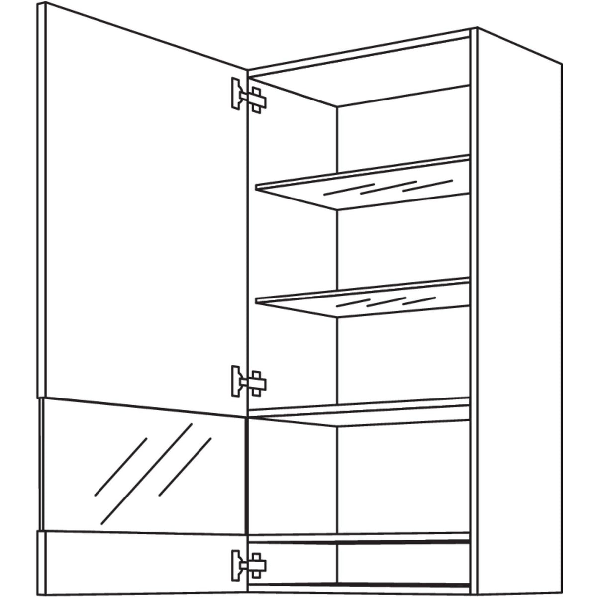 Nobilia Glas-Wandschrank Boulevard WGB45-130 25794