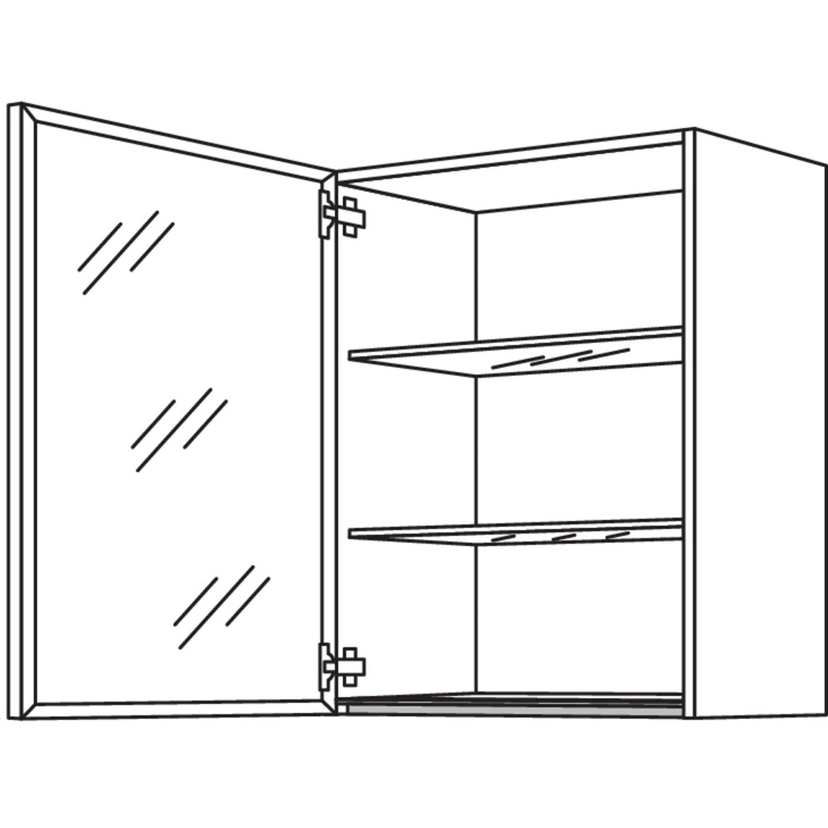 nobilia Glas-Wandschrank Flat WF45-3 50484