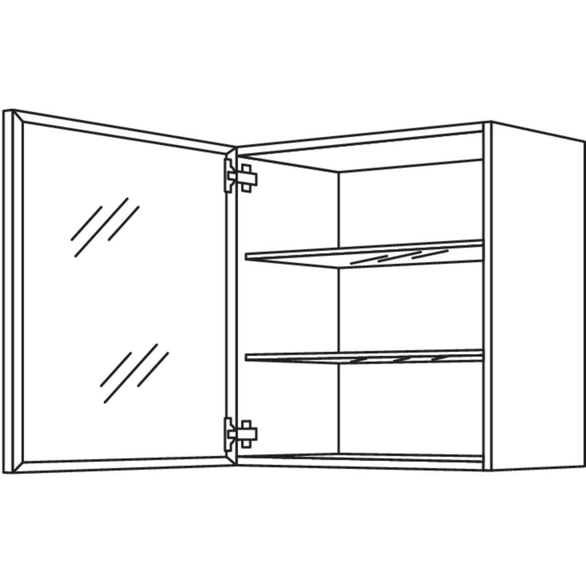 Nobilia Glas-Wandschrank Flat WF50-1 32485