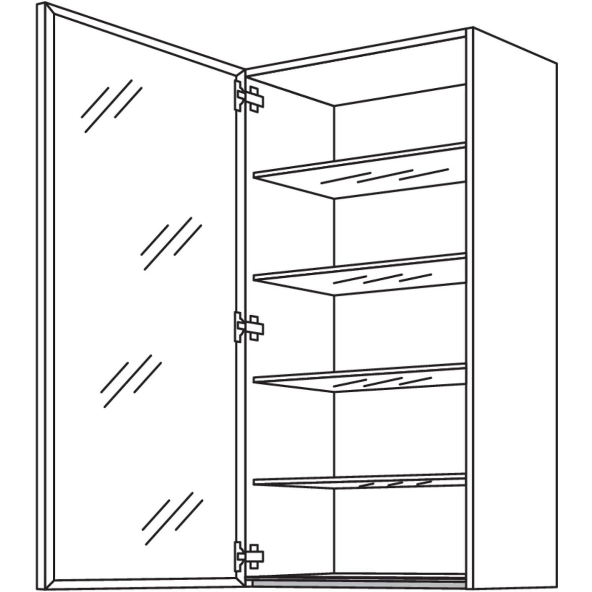 Nobilia Glas-Wandschrank Flat WF50-130 26495