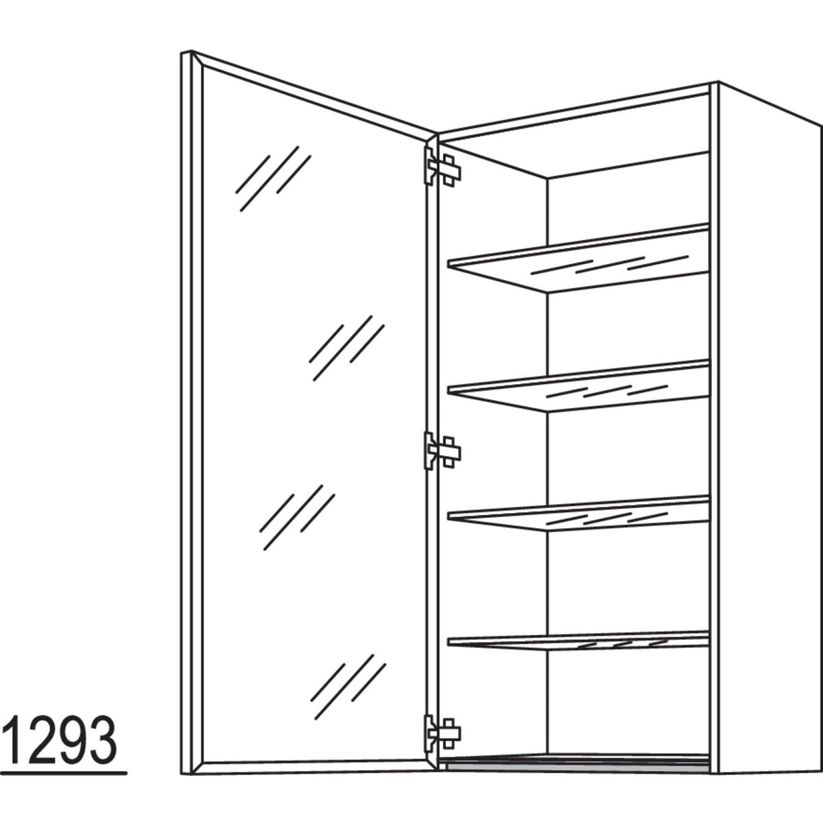 Nobilia Glas-Wandschrank Flat WF60-130 26496