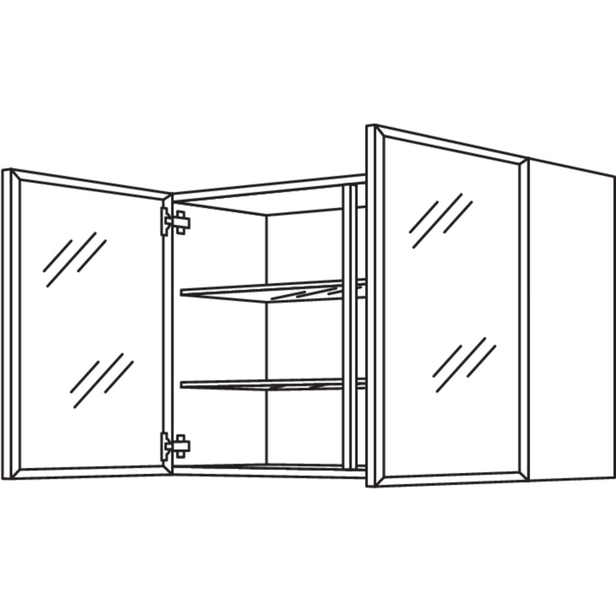 Nobilia Glas-Wandschrank Flat WF90-1 32489