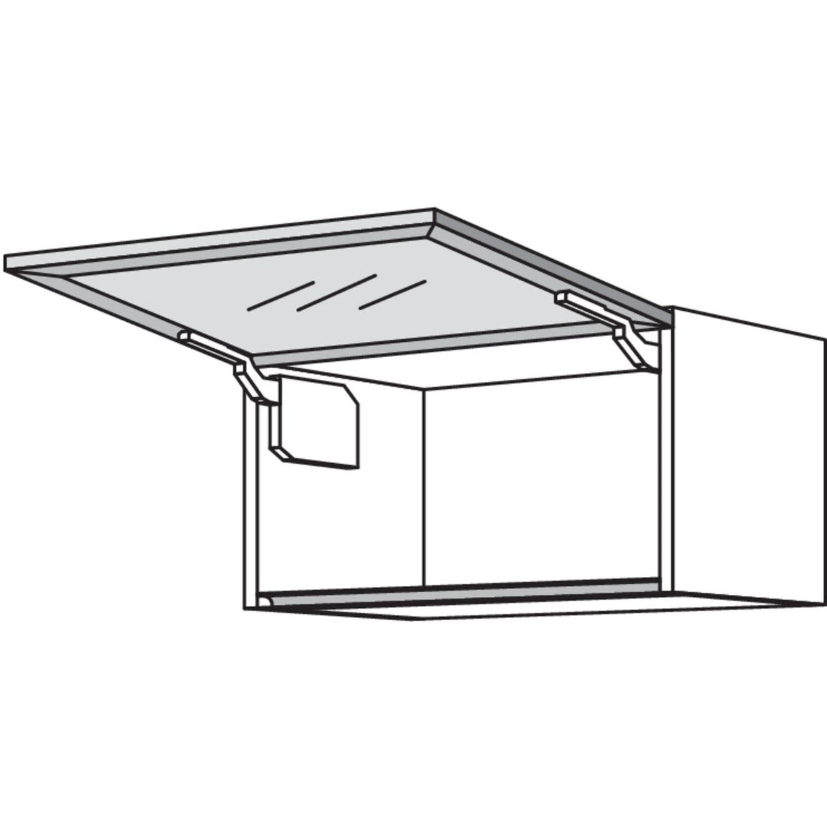 Nobilia Glas-Wandschrank Square WKSQ80-36 37518