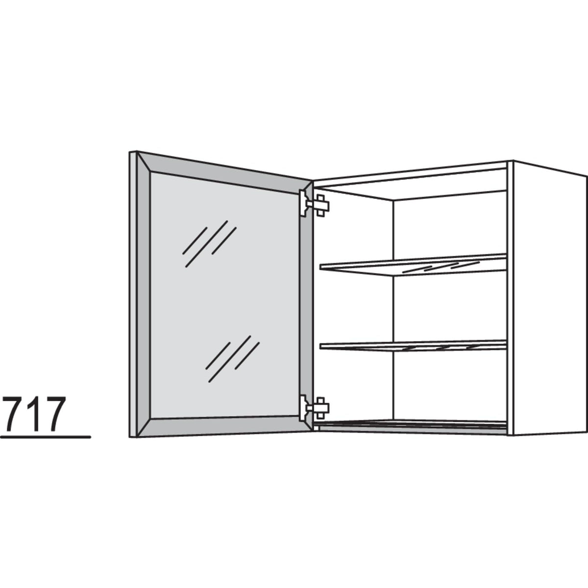 Nobilia Glas-Wandschrank Square WSQ60-1 37526