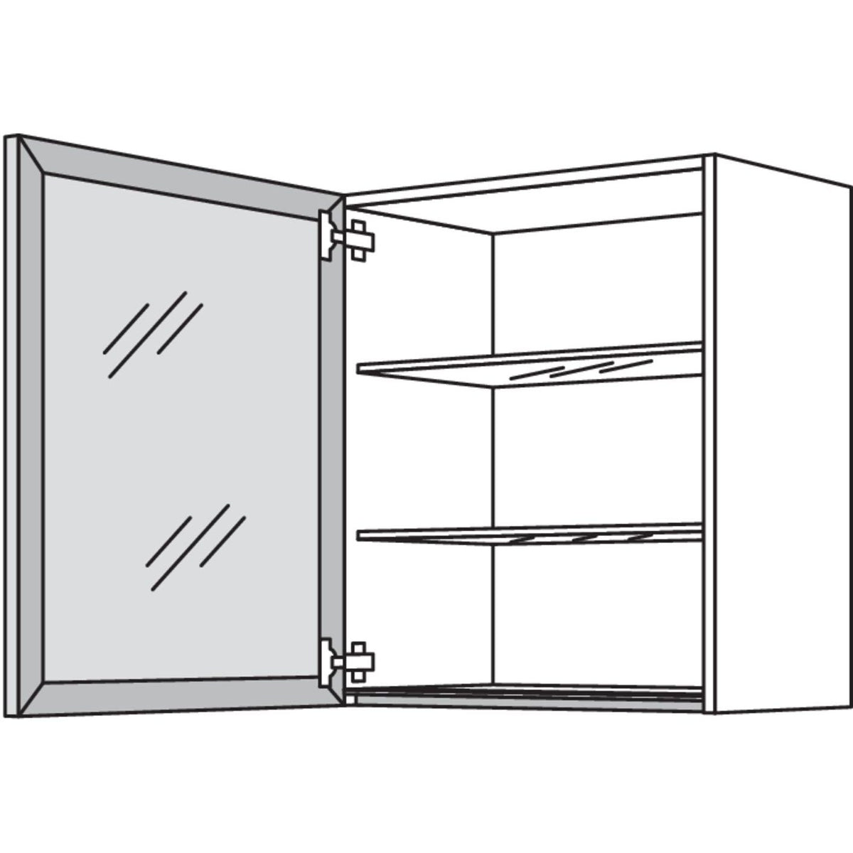 Nobilia Glas-Wandschrank Square WSQ60-2 41526
