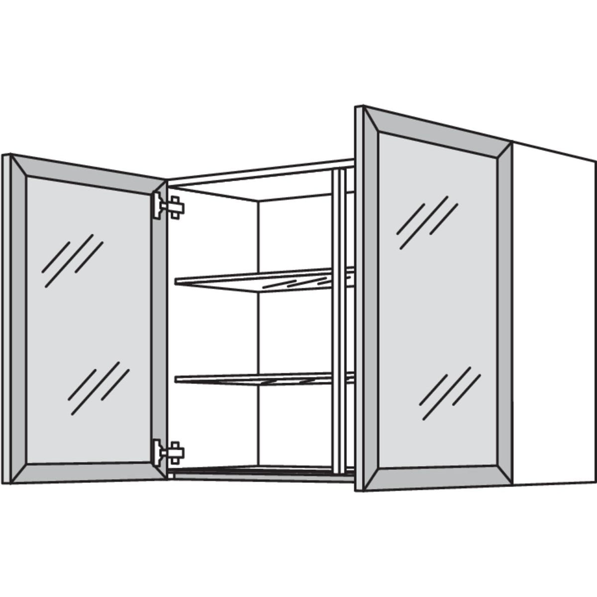 Nobilia Glas-Wandschrank Square WSQ90-2 41529
