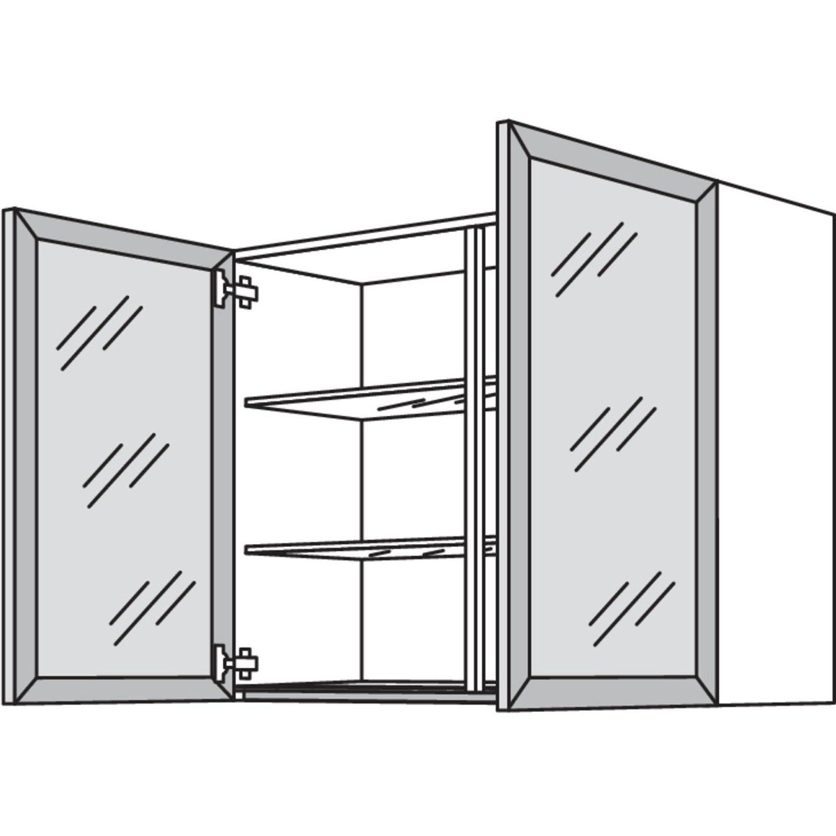 Nobilia Glas-Wandschrank Square WSQ100-3 51531