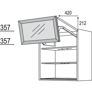 Nobilia Glas-Wandschrank Square mit Falt-Lifttuer WFLSQ60-1 31576