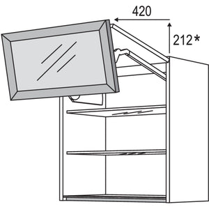 Nobilia Glas-Wandschrank Square mit Falt-Lifttuer WFLSQ120-1 31582