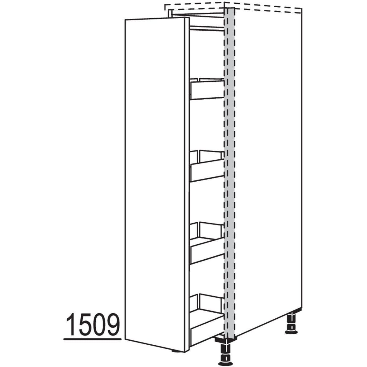 nobilia Highboard Apothekerschrank NHSAF40 56716