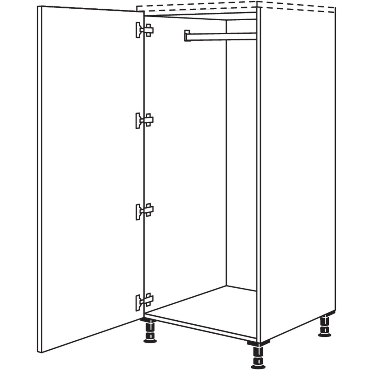 nobilia Highboard Garderobenschrank HWGF60 21540
