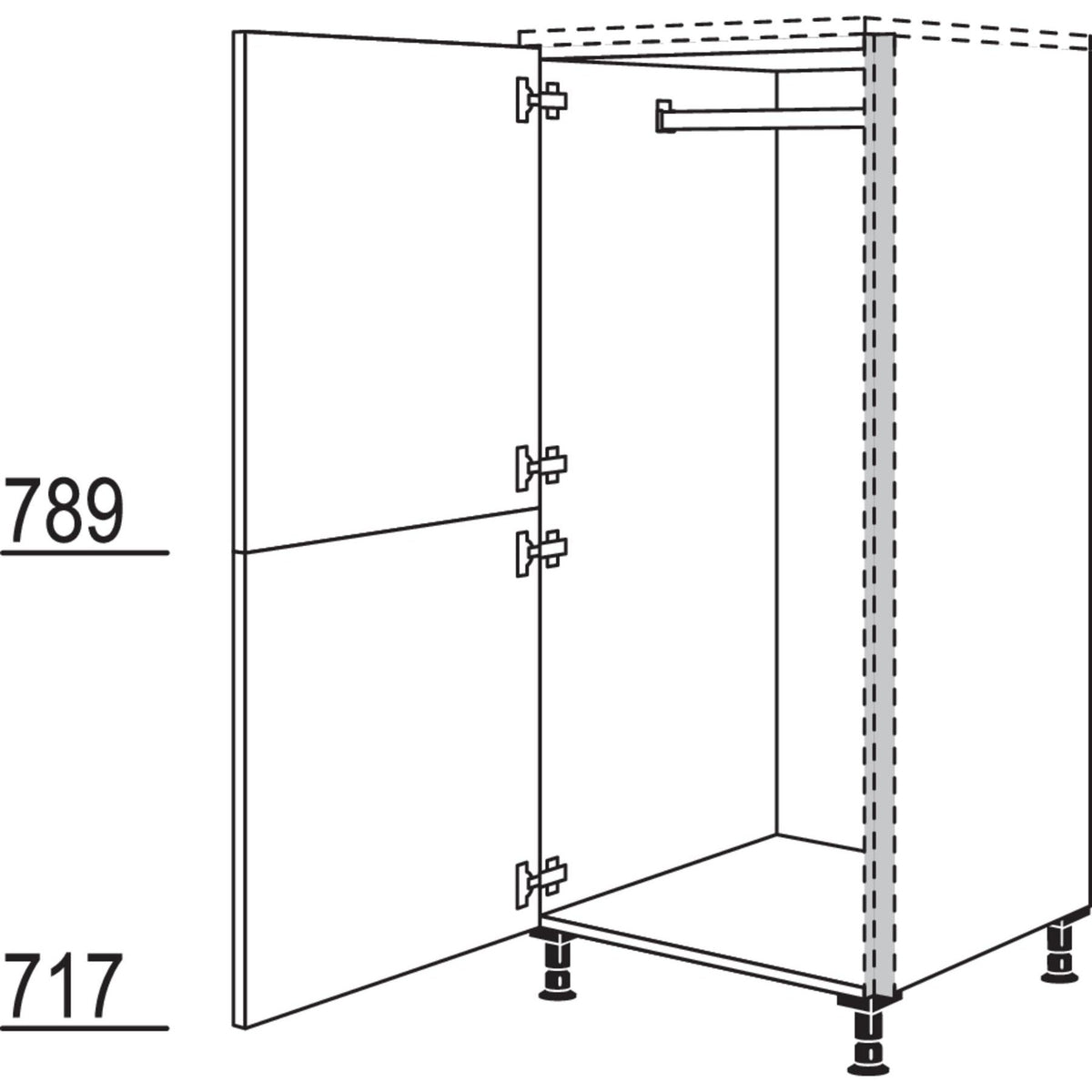 Nobilia Highboard Garderobenschrank NHSWG60 083