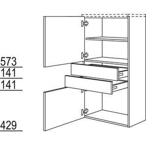 Nobilia Highboard HBB2S45-130 67951